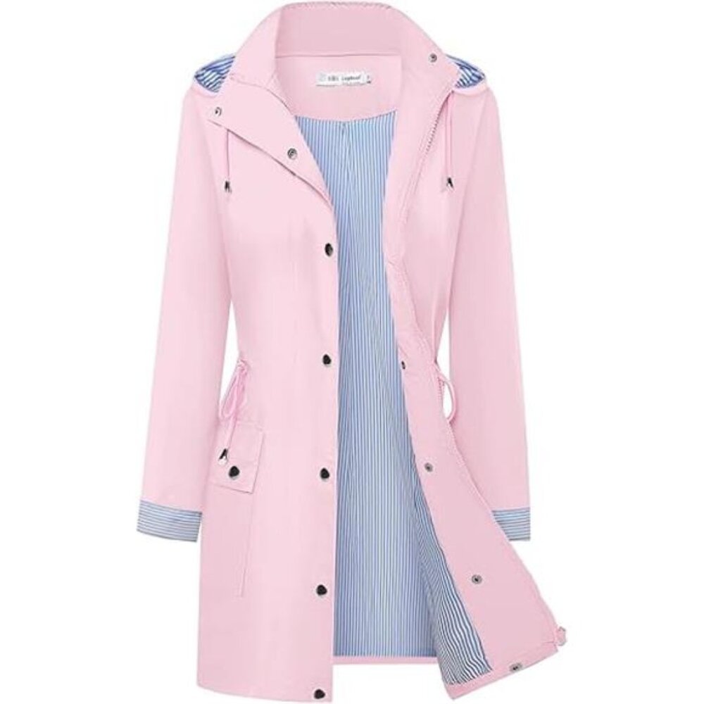 Rain Coats for Women Waterproof Rain Jacket Lightweight Windbreaker - Picture 7 of 7